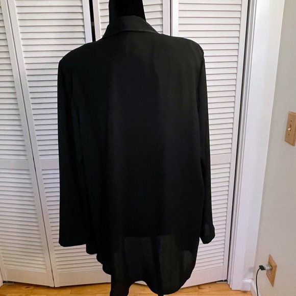 Lightweight flowing black shawl collar Jacket - Picture 2 of 3